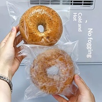 Sacs d'emballage pour pain anti-buée, refermables et personnalisables, adaptés aux toasts et aux bagels, avec fermetures autocollantes, sacs alimentaires en plastique transparent