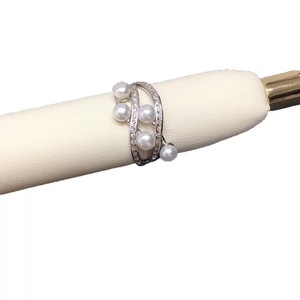 Cincin Mutiara Air Tawar Asli Putih Gaya <span class=keywords><strong>Aurora</strong></span> Populer untuk Perhiasan Wanita Modis - Product Image 5