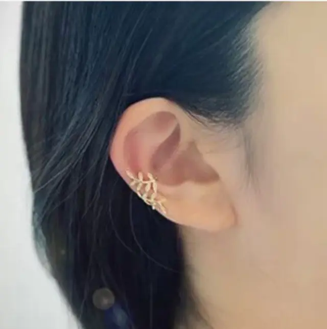 Großhandel günstige Ohrenschmuck direkt anmutig einfacher Aufnäher Ohrringe frische Baumblätter-Ohrringe für Damen