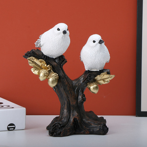 Ornamenti Creativi e Semplici in Resina a Forma di Uccello in Stile Europeo Moderno, Decorazioni per Soggiorno, Mobile TV/Vetrina, Artigianato per la Casa, Piccole Dimensioni - Product Image 1