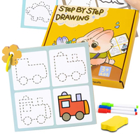Jouets éducatifs inspirés de Montessori, unisexe, dessin étape par étape pour 2-4 et 5-7 ans, jeu intéressant pour tous les âges