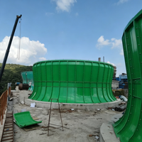 Ventilateur de tour de refroidissement en FRP personnalisé, cylindre résistant à la corrosion 	 Cylindre de ventilateur GRP à prix d'usine pour pièces de tour de refroidissement par eau