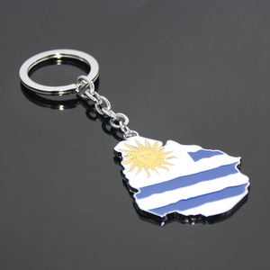 Llavero de Metal con Mapa de <span class=keywords><strong>Uruguay</strong></span>, Recuerdo Personalizado de <span class=keywords><strong>Uruguay</strong></span>, Regalo de Celebración Uruguaya, Llavero de Viaje con Bandera Esmaltada - Product Image 6