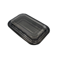JY-815 Umweltfreundliche Lebensmittelbox mit Kleinen Ohren Rechteckige Flache Plastikschale mit Deckel Rechteckiger Sushi-Lebensmittelbehälter Verpackungsbox