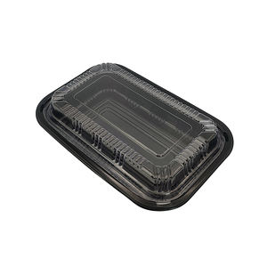 Boîte alimentaire rectangulaire en plastique plat avec couvercle JY-815, écologique, avec petites oreilles, boîte de rangement pour sushi rectangulaire - Product Image 2