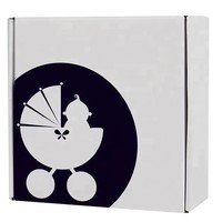 Caja de Envío de Cartón Kraft Negra para Comercio Electrónico, con Tapa Superior, Impresa a Color, en Forma de Libro, para Sombreros