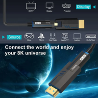 Câble optique AOC coaxial torsadé 8K 60Hz 4K 120Hz 48 Gbit/s pour micro, connecteurs plaqués or, moniteur, projecteur