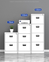Nouvelle Armoire de Classement en Acier à 4 Tiroirs avec Revêtement Poudré, Boîte de Rangement Sûre pour Documents de Bureau, Idéale pour Salle de Sport, Atelier, École - Nouveauté