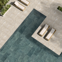 300x600 grande plaque jardin cour piscine rivage antidérapant marbre céramique mosaïque Sukabu Beige Bali vert piscine carreaux