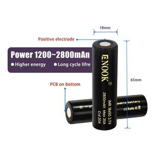 Venta al por Mayor de Baterías Recargables <span class=keywords><strong>Enook</strong></span> de Iones de Litio Cilíndricas 18650 de 3.7v, Capacidades de 2000mah, 2200mah, 2600mAh, 2800mAh y 4000mAh - Product Image 2