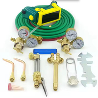 Réservoir de torche de coupe de soudage portable Kit de réservoirs d'acétylène d'oxygène 4L avec support de transport en plastique Plus réservoirs d'oxygène et d'acétylène