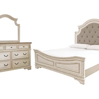 Lit King Size Ajustable en Bois Massif Traditionnel Minimaliste, Cadre Blanc Sculpté à la Main, Design de Lit Mural avec Tête de Lit Rembourrée pour Salon