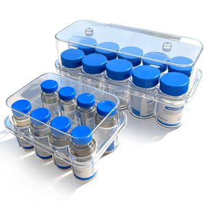 Vial <b>Storage</b> Case Organizer For 10ml And 3ml Vials Plastic <b>Container</b> With Lid Lab Use - Product Image 1