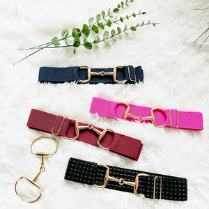 KY B25 <span class=keywords><strong>ceinture</strong></span> équestre extérieure équipement de compétition boucle en métal doré mâle et femelle élastique élastique noir <span class=keywords><strong>ceinture</strong></span> flash <span class=keywords><strong>fine</strong></span> - Product Image 4