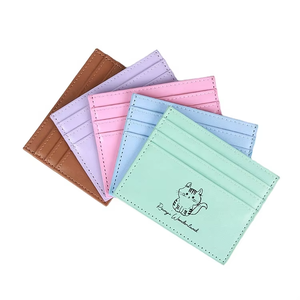 Phụ Nữ Của Cổ Điển Mỏng Da PU Chủ Thẻ Ví Biểu Tượng Tùy Chỉnh Bán Buôn In Kỹ Thuật Số Kinh Doanh & Tiền Clip - Product Image 6