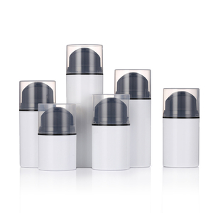 Plastic round lotion bottle 30ml 50ml 60ml 80ml airless bottle with pump cap