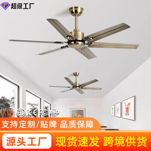 Ceiling Fan Industrial Retro Style 52 Inch Ac Motor Quiet Design For Living Room And Study No Light - Product Image 5