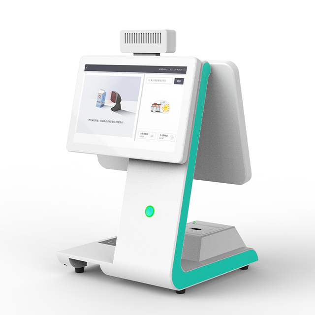13.3" Ordering Machine Desktopr  Double Retail Pos Touch Screen All in One Pos System with windows Android