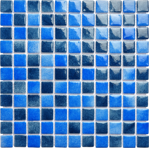 Foshan di alta qualità 25x25x4mm vetro riciclato blu pareti piscina piastrelle mosaici moderno Parquet Design per alberghi 4mm - Product Image 5