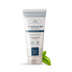 Gel Nettoyant Visage à 2% d'Acide Salicylique – Contrôle de l'Acné et des Imperfections, Éclaircit, Exfolie les Cellules Mortes, Nettoyage en Profondeur, Contrôle du Sébum, Sans Parfum - Product Image 1