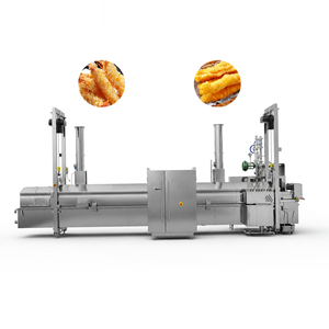 <span class=keywords><strong>Friteuse</strong></span> industrielle commerciale automatique en acier inoxydable pour restaurant, machine à beignets et poulet en continu, à vendre - Product Image 1