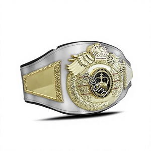 เข็มขัดแชมป์แบบกำหนดเอง MMA แชมป์ไม่มีผู้พิชิต สายหนังสีทอง อุปกรณ์ศิลปะการต่อสู้สำหรับทุกเพศ - Product Image 2