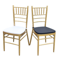 Chaise Chiavari en Fer et Aluminium de Diverses Couleurs avec Coussins pour Mariage