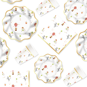 Kit de vaisselle en papier sur le thème du cirque DAMAI, personnalisé et très vendu, pour les fêtes d'anniversaire, les décorations de fêtes, les ensembles de vaisselle de fête - Product Image 5