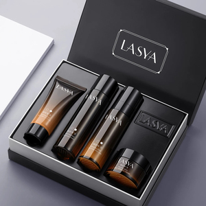 Bộ chăm sóc da LASYA dành cho nam giới gồm sữa rửa mặt, dầu dưỡng da kiểm soát dầu, kem dưỡng ẩm, toner làm sáng da với Niacinamide, 4 món. - Product Image 1