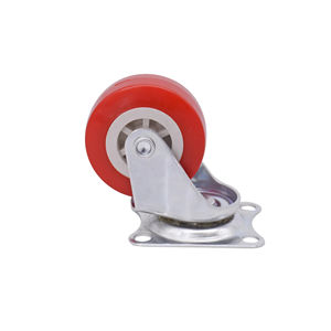 Industrielle Lenkrollen Leichtlast <span class=keywords><strong>2</strong></span> Zoll <span class=keywords><strong>2</strong></span>,5 Zoll Feststehend Schwenkbar PVC-Rad Rollen mit Bremse für Transportwagen - Product Image 4