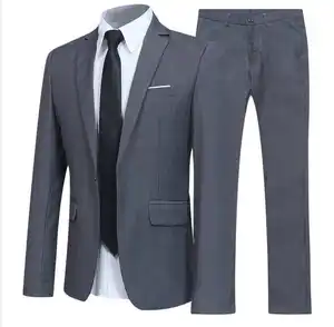 Groothandel Kantoor Heren Pak Tweedelige Gentleman 'S Formele Zakelijke Professionele Bruiloft Prom Kleding Heren Pakken