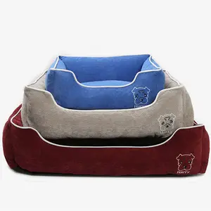 Wholesale Pet Accessories Different Sizes Creative Soft Removable Washable Simple Square Corduroy Warm Pet Cat Dog Bed