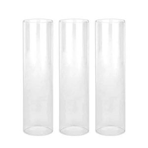 Porte-bougie cylindrique transparent avec couvercles en verre ouverts pour la décoration de la maison, de Noël et de mariages - Product Image 3