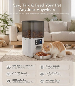Comedero Automático para Mascotas de 4L, Comedero de Acero Inoxidable con Múltiples Recipientes, Dispensador Inteligente de Comida para Perros y Gatos, Máquina de Alimentación Interior - Product Image 2