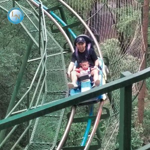 LINO Factory Price Mountain Coaster Fibra de vidrio y acero de doble vía Color y tamaño personalizados para uso en exteriores - Product Image 1