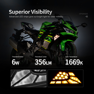 Kit de clignotants avant à LED pour <span class=keywords><strong>Kawasaki</strong></span> Ninja EX 250 <span class=keywords><strong>300</strong></span> 400 650 1000 1000SX ZX-6R <span class=keywords><strong>ER</strong></span>-6F Z1000SX 2013-2023, accessoires de moto - Product Image 4