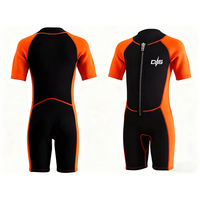 DIVESTAR kualitas tinggi Neoprene 3mm uniseks tidak beracun mulus sekering ritsleting belakang pendek pakaian pabrik kustom