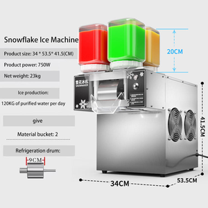 Machine à glace en flocons 4 saveurs, 120 kg/jour, machine à Bingsu coréen 220V/110V, machine à glace comestible pour usage commercial - Product Image 3
