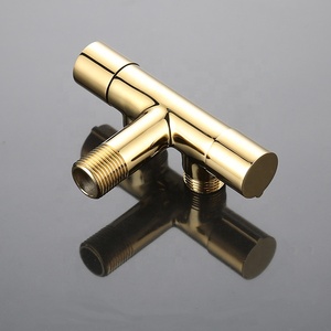 Luxe argent or noir robinet accessoires en laiton <span class=keywords><strong>douche</strong></span> <span class=keywords><strong>Angle</strong></span> Valve toilette contrôle inverseur Valve pour salle de bain - Product Image 2