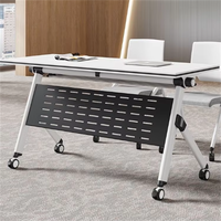Meubles de bureau modulaires contemporains portables, table de conférence extensible avec pieds en aluminium pour le bureau à domicile