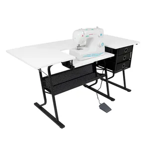 Mesa de costura artesanal, mesa de estudo, mesa multiuso para computador, mesa dobrável para máquina de costura