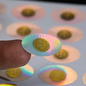 Custom Small Hologram Sticker Labels Wholesale Personalizados Laser Holographic Adhesive Stickers Sheet - Product Image 3