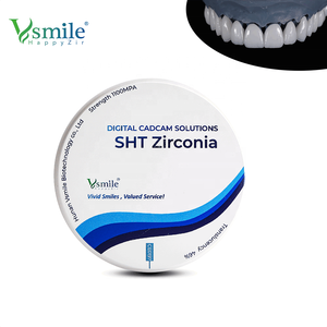 Vsmile SHT multistrato Super high 46% traslucido zirconia block disc 1100mpa per laboratorio odontotecnico con sistema cadcam aperto 98mm - Product Image 3
