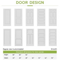 Porte intérieure Shaker à âme pleine en MDF, 2 panneaux, 30x80 po, apprêtée blanche, pour chambre à coucher, vente directe usine