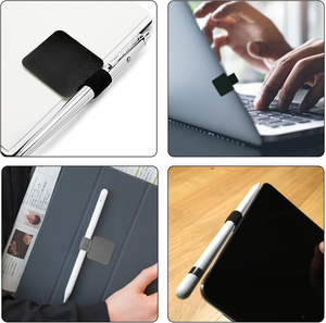 Porte-stylo auto-adhésif en <span class=keywords><strong>cuir</strong></span> PU pour carnet de notes planificateur de calendrier à <span class=keywords><strong>bande</strong></span> élastique avec sacs de rangement - Product Image 6