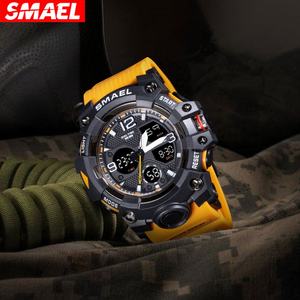 Montre sport numérique LED unisexe SMAEL 8008, nouveau modèle 2023, double affichage, résistante à l'eau 3BAR, alarme, chronomètre - Product Image 4