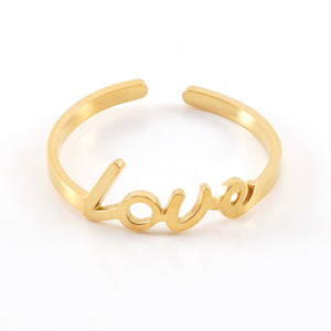 Zogxin Letter Ring 18K Gold Plated Adjustable Band For Men Women Jewelry Gift - Product Image 4