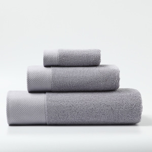 Ensemble de serviettes de bain et de toilette carrées pour adultes, 100% coton, épaisses, à poils coupés, brodées, couleur unie, douces et absorbantes, qualité hôtelière 5 étoiles, pour la maison et l'hôtel - Product Image 4