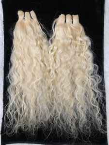 Ombre la plus légère 613 cuticule alignée cheveux vierges blond russe paquet de cheveux humains vierges blonds extension de cheveux humains brésiliens blonds - Product Image 5
