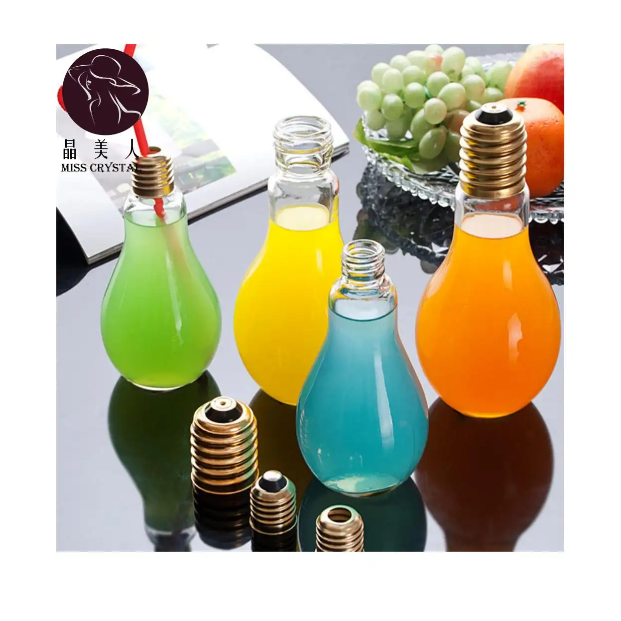 Creative cocktail glass bulb wine cup for Restaurant party and wedding wine cup like Incandescent lamp for party